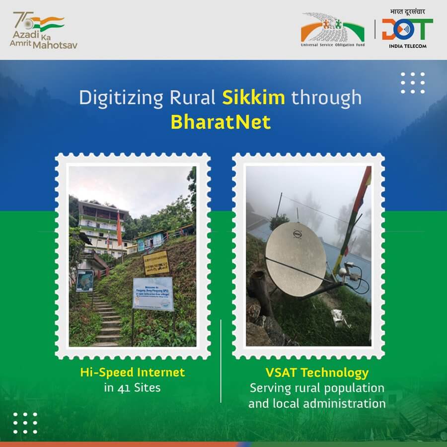 Far-Flung rural Sikkim get internet using VSAT technology